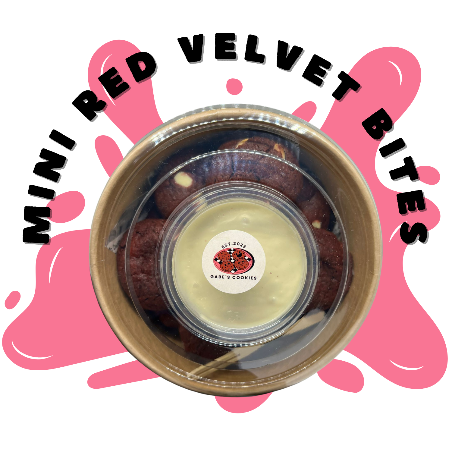 Mini Cookie Bites Box - Red Velvet - Afbeelding 2